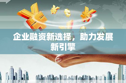 循化企业融资新选择，助力发展新引擎