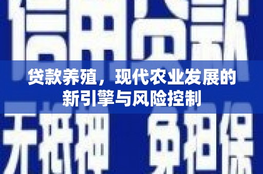 循化贷款养殖，现代农业发展的新引擎与风险控制