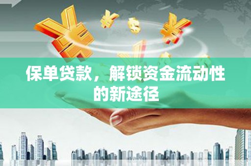 循化保单贷款，解锁资金流动性的新途径