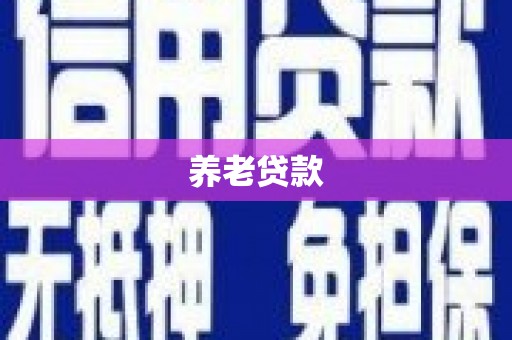 循化养老贷款