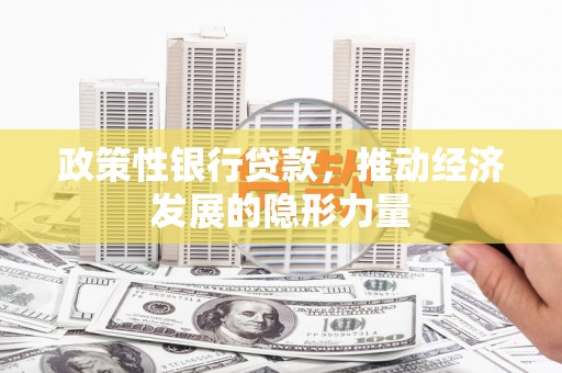 循化政策性银行贷款，推动经济发展的隐形力量