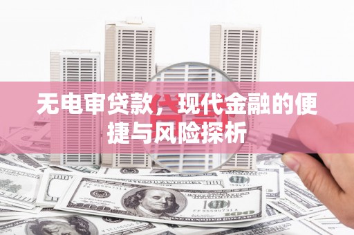 循化无电审贷款，现代金融的便捷与风险探析