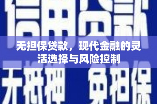 循化无担保贷款，现代金融的灵活选择与风险控制