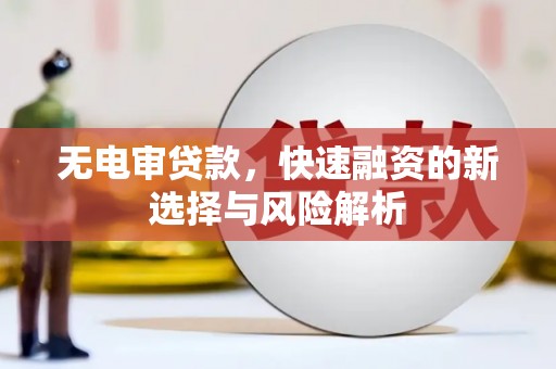 循化无电审贷款，快速融资的新选择与风险解析