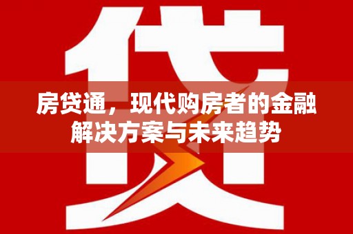 循化房贷通，现代购房者的金融解决方案与未来趋势