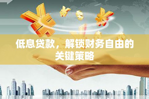 循化低息贷款，解锁财务自由的关键策略