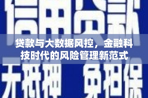 循化贷款与大数据风控，金融科技时代的风险管理新范式