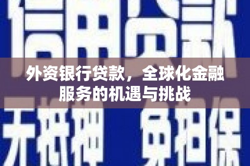 循化外资银行贷款，全球化金融服务的机遇与挑战