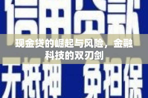 循化现金贷的崛起与风险，金融科技的双刃剑