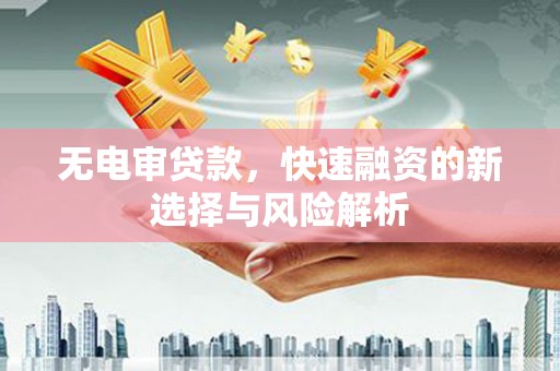 循化无电审贷款，快速融资的新选择与风险解析