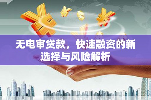 循化无电审贷款，快速融资的新选择与风险解析