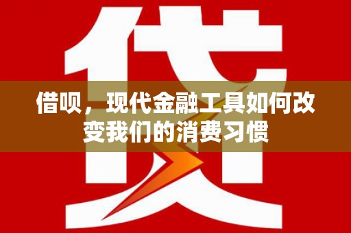 循化借呗，现代金融工具如何改变我们的消费习惯