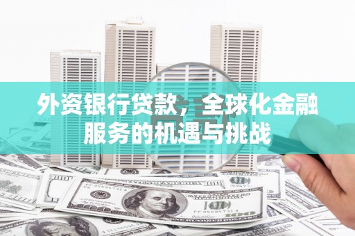 循化外资银行贷款，全球化金融服务的机遇与挑战