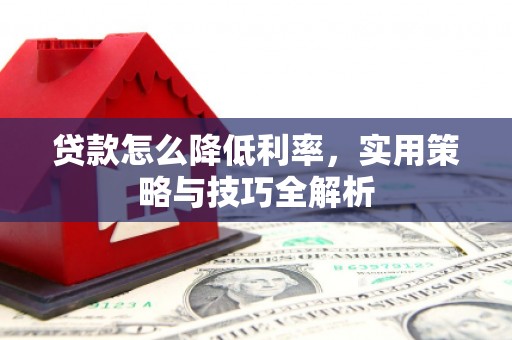 循化贷款怎么降低利率，实用策略与技巧全解析