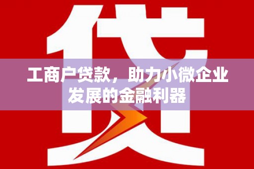 循化工商户贷款，助力小微企业发展的金融利器