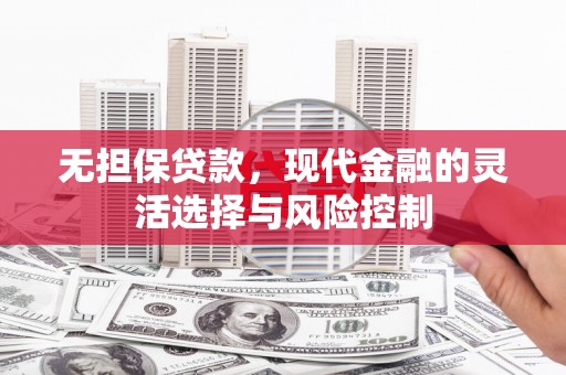 循化无担保贷款，现代金融的灵活选择与风险控制