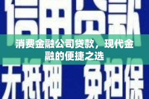 循化消费金融公司贷款，现代金融的便捷之选