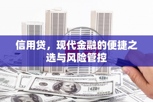 循化信用贷，现代金融的便捷之选与风险管控