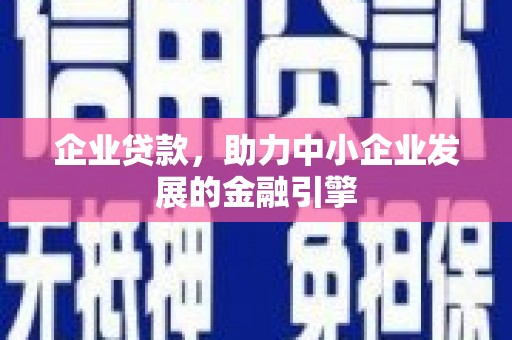 循化企业贷款，助力中小企业发展的金融引擎