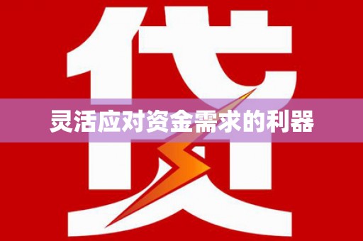 循化灵活应对资金需求的利器
