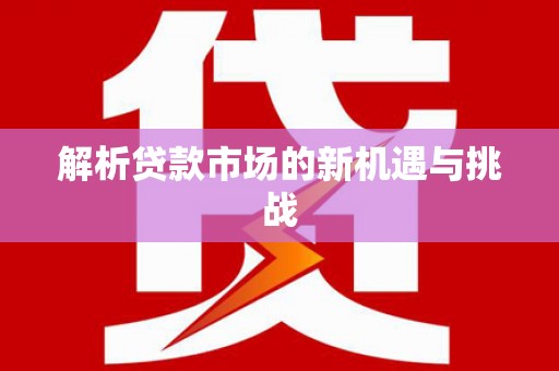 循化解析贷款市场的新机遇与挑战